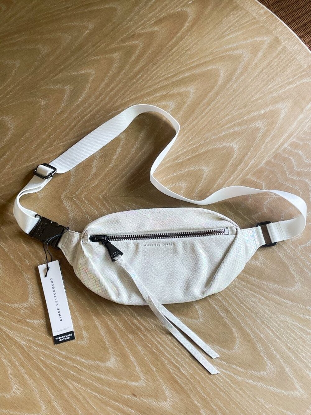 NWT Aimee Kestenberg Hologram Snake Milan Bum Bag